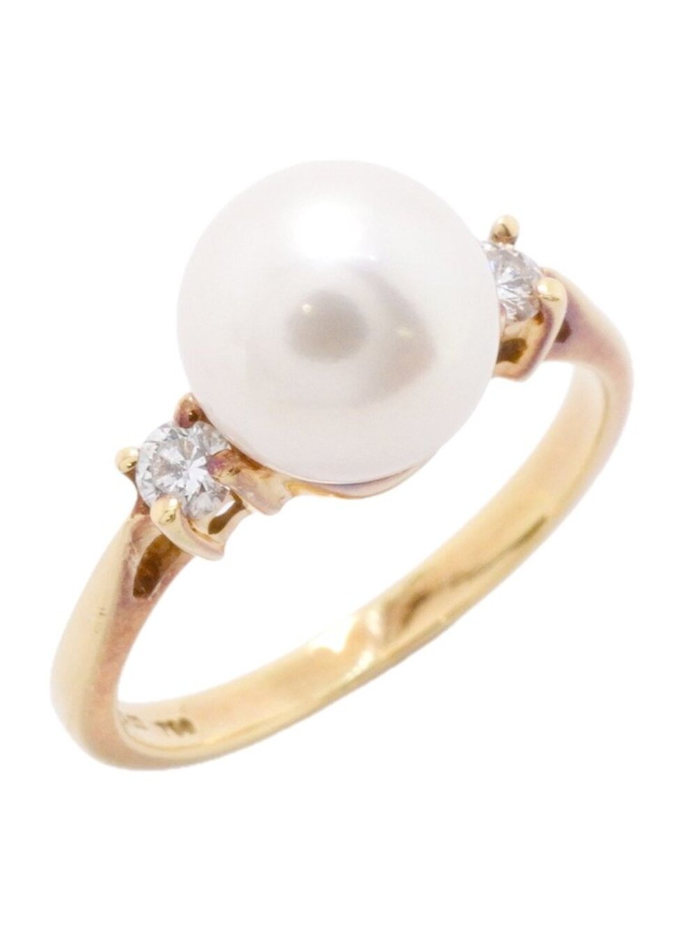 Tiffany & Co Ring Yellow Gold Diamond Pearl